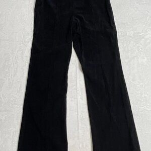 Bentley Arbuckle Womens Black Velour PANTS 14 Bootcut Back Slit Front  Seam